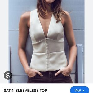 Zara Sleeveless Satin Top